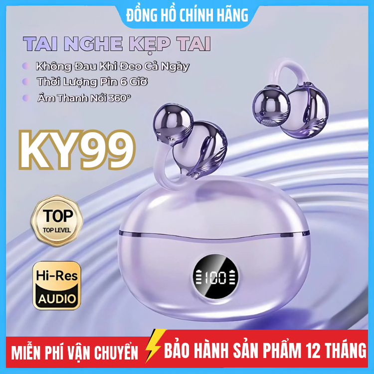Tai Nghe Bluetooth Kẹp Tai KY99 / KY68 / KY5 / KY9 Phiên Bản Kẹp Tai Chữ C , Chống Nước Chống Ồn , Â