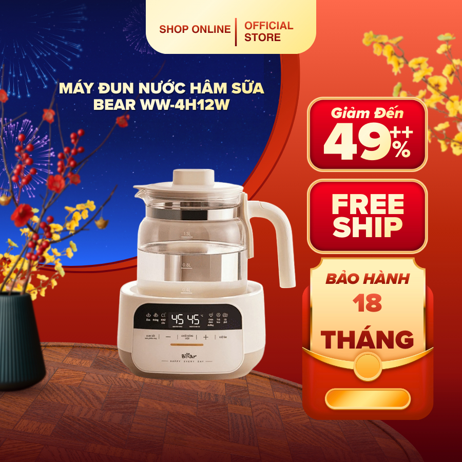 Máy Đun Nước Hâm Sữa Bear WW-4H12W