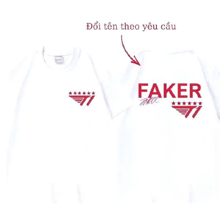 áo T1 , áo skt t1  - áo thun t1 in tên các thành viên faker gumayusi oner keria