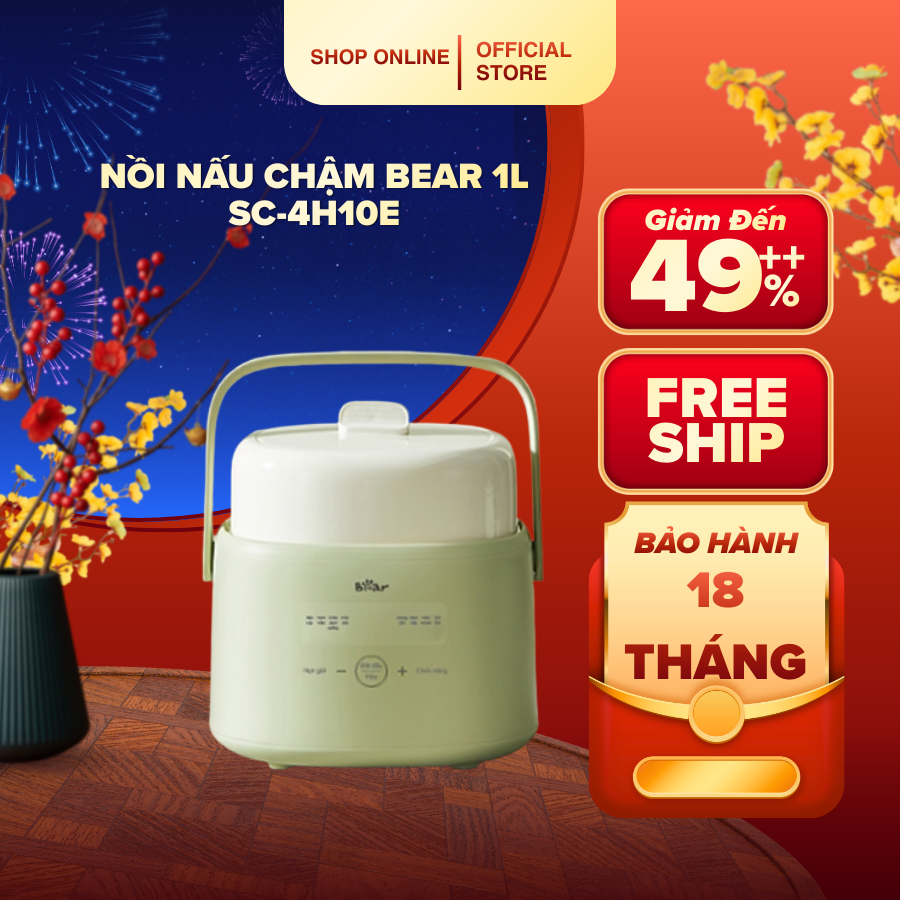Nồi Nấu Chậm Bear 1L SC-4H10E