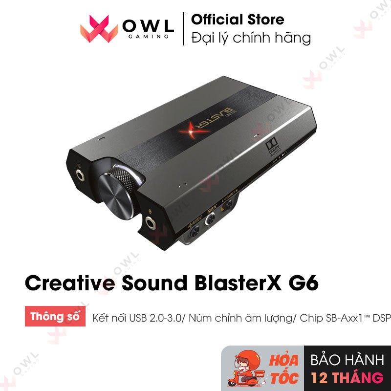 Card âm thanh Creative Sound BlasterX G6 (hàng chính hãng)