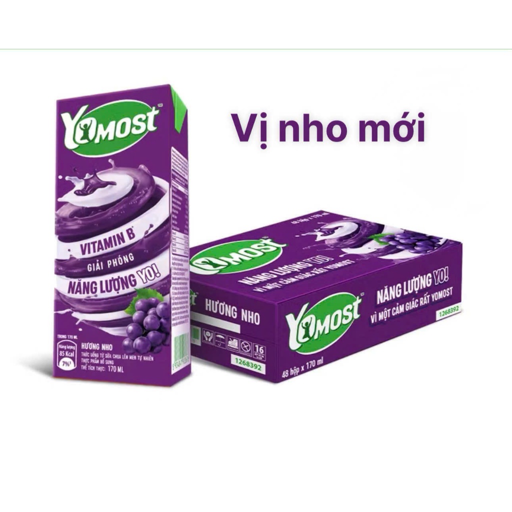 Sữa chua Yomost vị nho mới x170ml