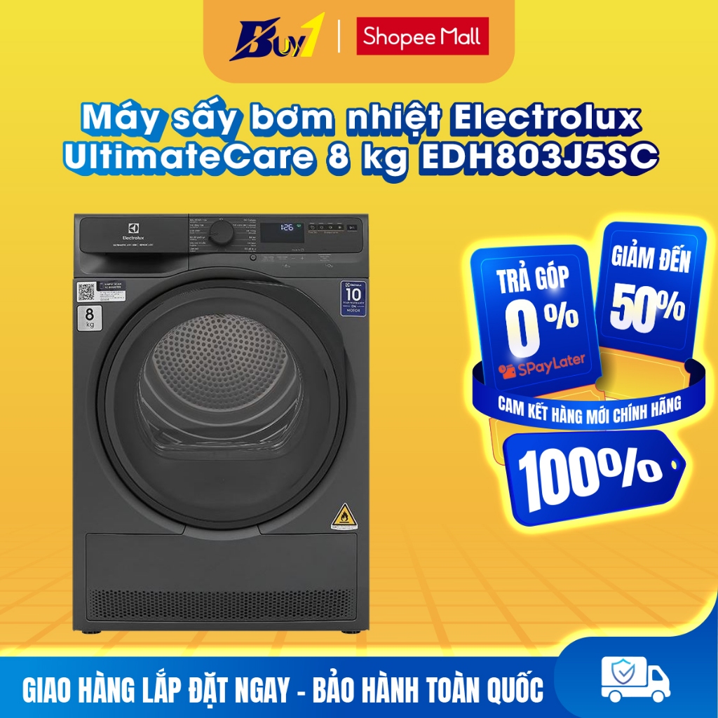 EDH803J5SC - Máy sấy bơm nhiệt Electrolux UltimateCare 8 kg EDH803J5SC - Hàng chính hãng
