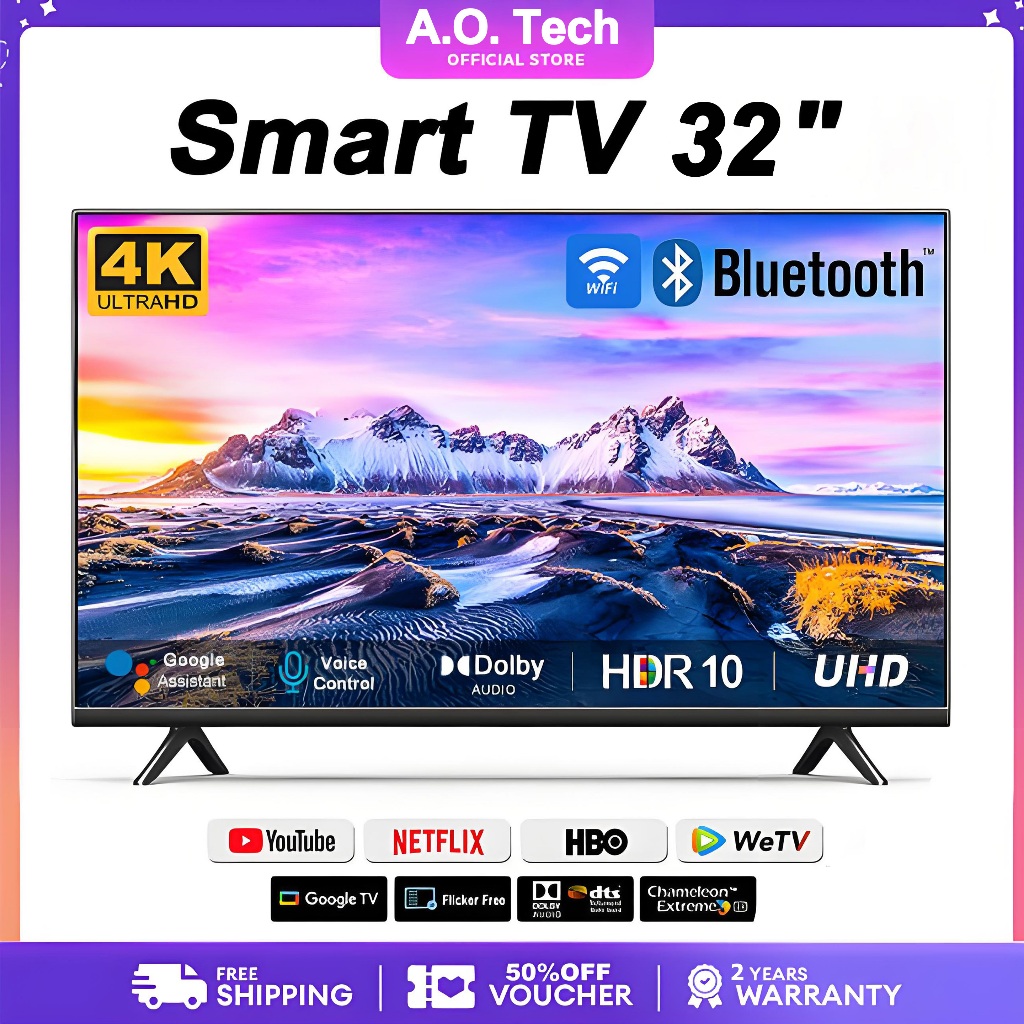 TV thông minh 32 inch 43 inch Smart TV 4K UHD HDR+TV HDMI/VGA/DP Bảo hành 1 năm