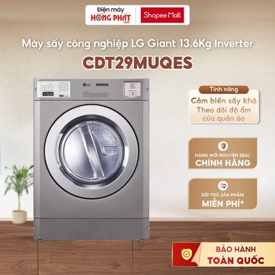 Máy Sấy Công Nghiệp LG Giant 13.6kg Coin DD™ Inverter CDT29MUQES [Freeship HCM]