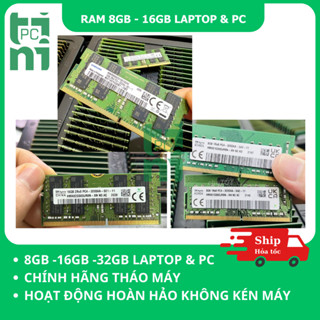 Ram Laptop và Máy Bàn DDR4 8Gb 16GB 3200MHz Chính Hãng