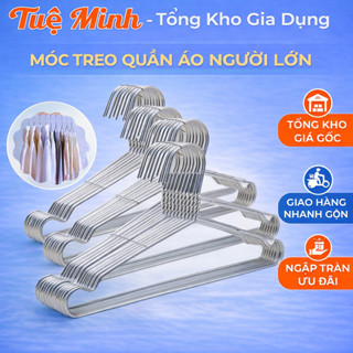 Combo 50 Móc nhôm treo quần áo người lớn, mắc phơi đồ, móc quần áo người lớn nhôm cực kì chắc chắn