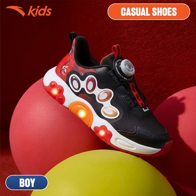 ANTA Kids Giày Thời Trang Bé Trai Đế Êm Nhẹ, Hạn Chế Trơn Trượt, Khóa Xoay Tiện Lợi 3126A9921