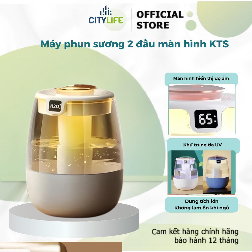 Máy tạo ẩm để bàn gia đình – Hoạt động êm, dùng cho phòng ngủ – Hai vòi phun, phun sương mạnh