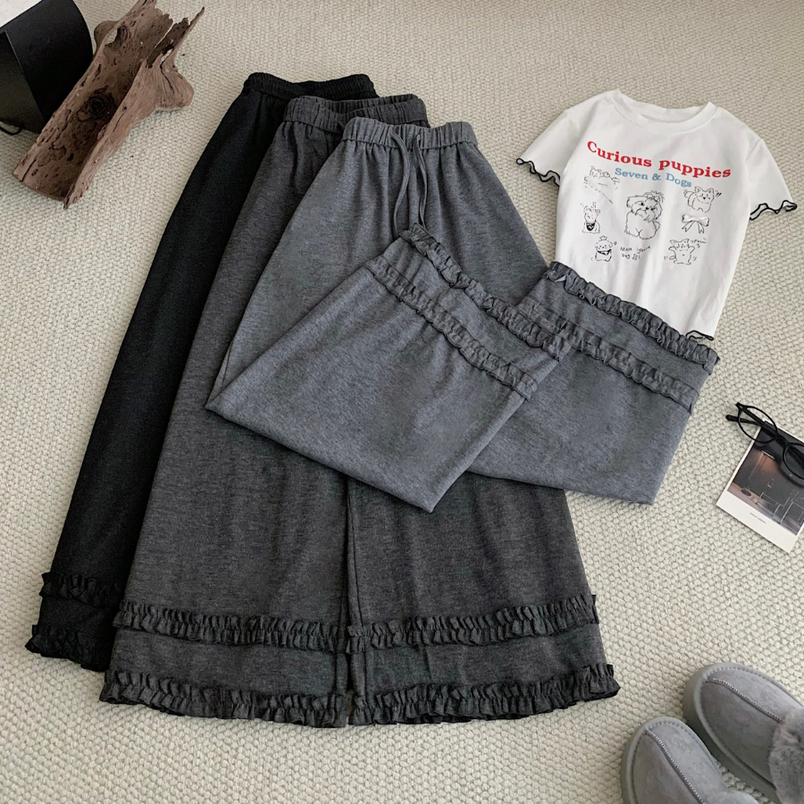 QUẦN VẢI DÀI FORM RỘNG CHẤT VẢI BO GÂN MỊN - CONE - 3562 - JEMCLOSET