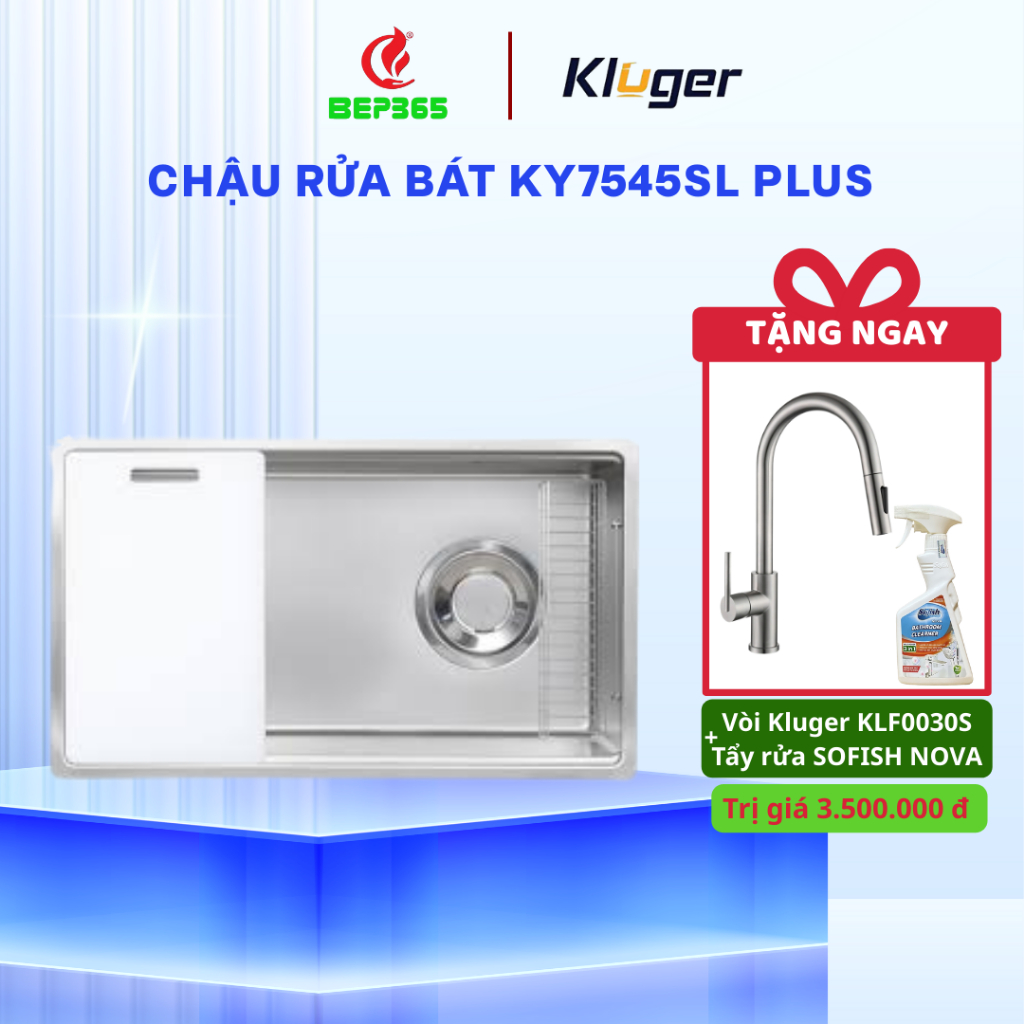 Chậu rửa chén Kluger KY7545SL Plus Thiết kế sang trọng, chất lượng cao