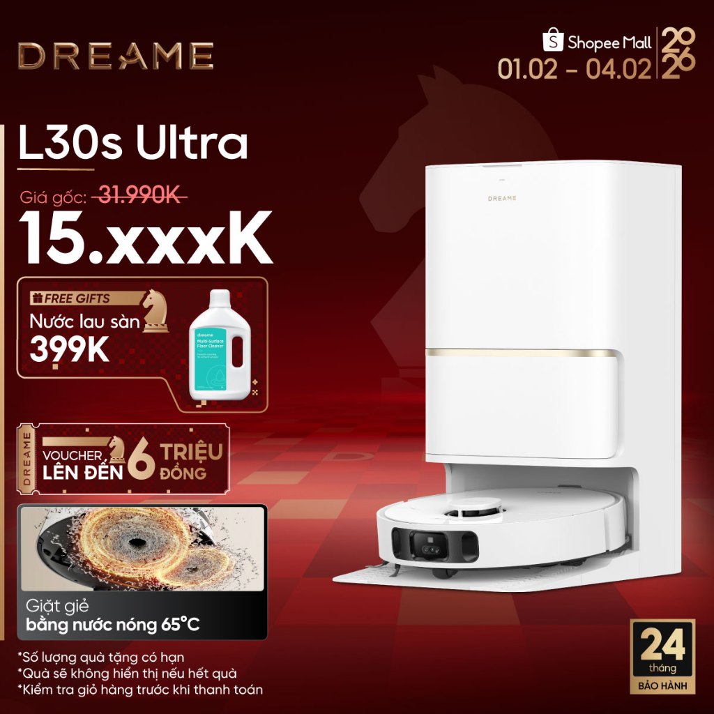 Dreame L30s Ultra/L10s Ultra Gen 3/L50 Ultra CE Robot hút bụi thông minh | Lực hút đến 25.000Pa |  |