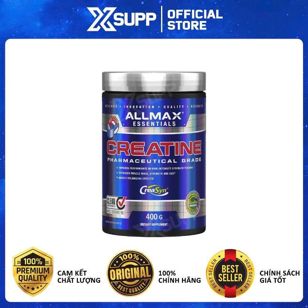 Tăng Sức Mạnh Với Allmax Creatine Monohydrate Pharmaceutical Grade 400gram