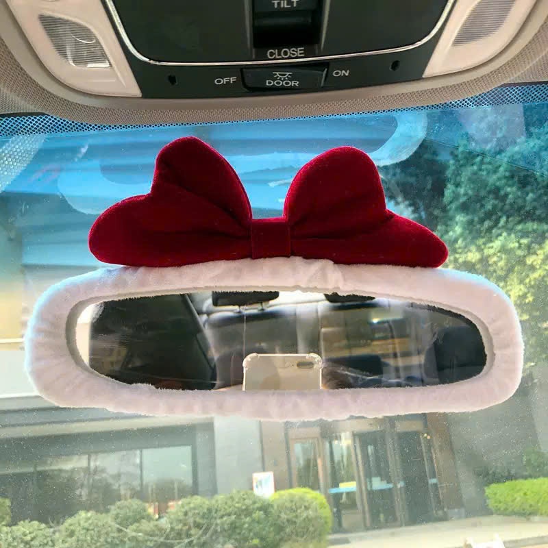 Bọc gương chiếu hậu chất liệu nhung trang trí nội thất xế yêu của bạn