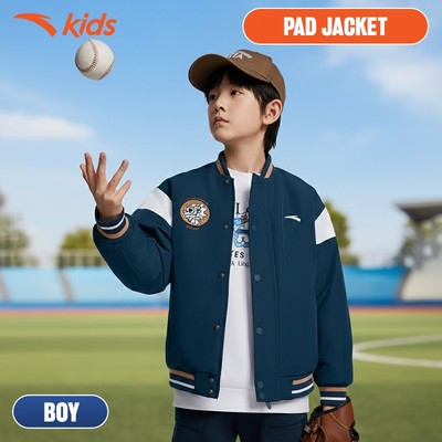 ANTA Kids Áo Khoác Bomber Thể Thao Bé Trai Năng Động Phù Hợp Hàng Ngày 352517801R