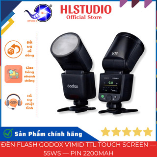 Đèn Flash Godox V1mid TTL Touch Screen — 55Ws — Pin 2200mAh HL Studio