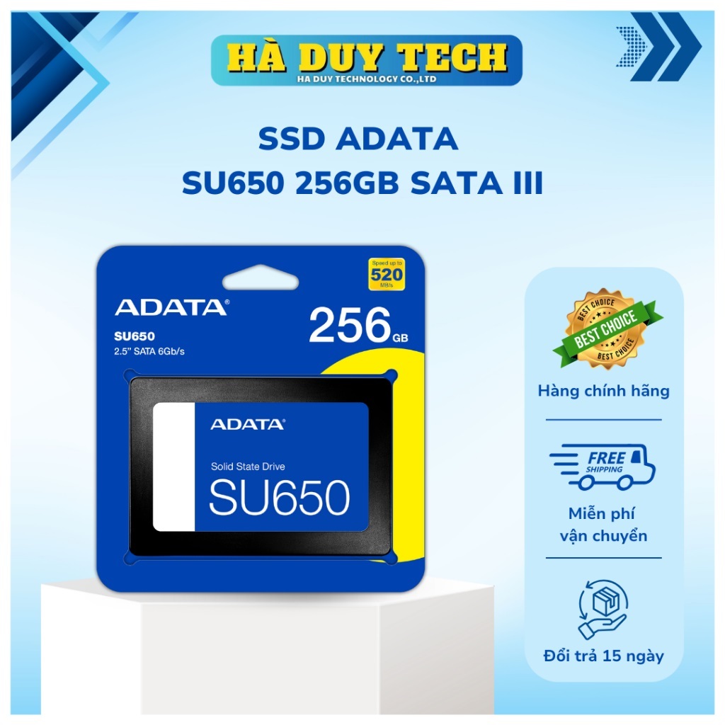 SSD ADATA SU650 256GB SATA III - Chính Hãng - BH 36T - HàDuyTech
