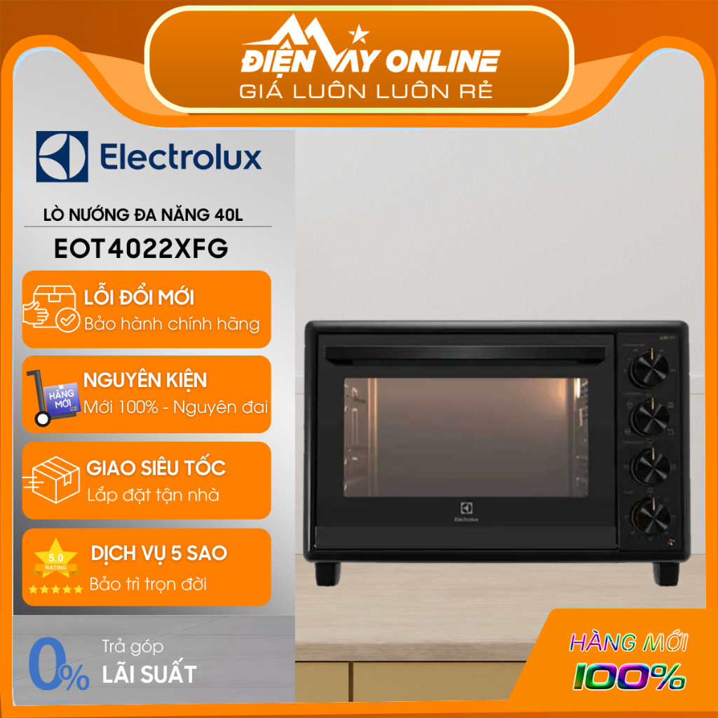 Lò nướng đa năng Electrolux EOT4022XFG - Dung tích 40L - Bảo Hành Chính Hãng