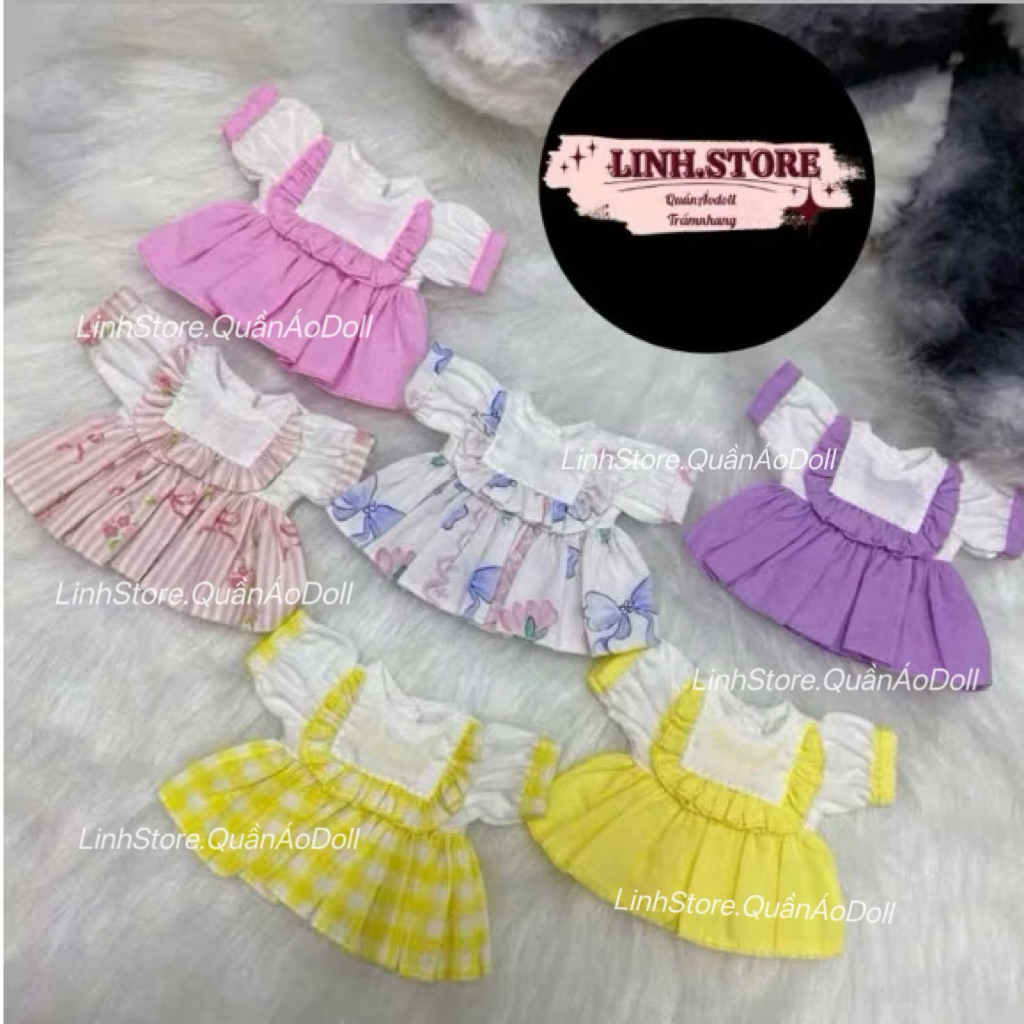 [ TẶNG BUỘC TÓC ] ĐẦM XOÈ CÔNG CHÚA TAY BÈO BÉ GÁI DOLL 5IN - GIAO NGẪU NHIÊN