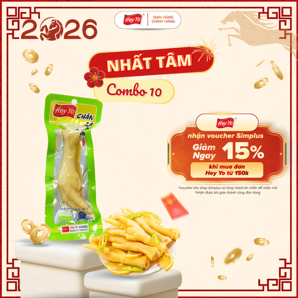 COMBO 10 chân gà NHẤT TÂM ớt xanh - Hey Yo