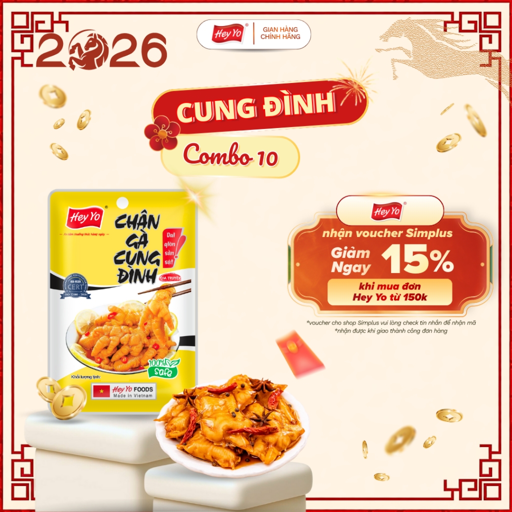 COMBO 10 chân gà CUNG ĐÌNH rút xương - Hey Yo