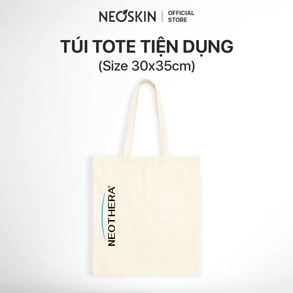 [GIFT] Túi tote thời trang NEOTHERA trắng đơn giản tiện lợi- Quà tặng không bán