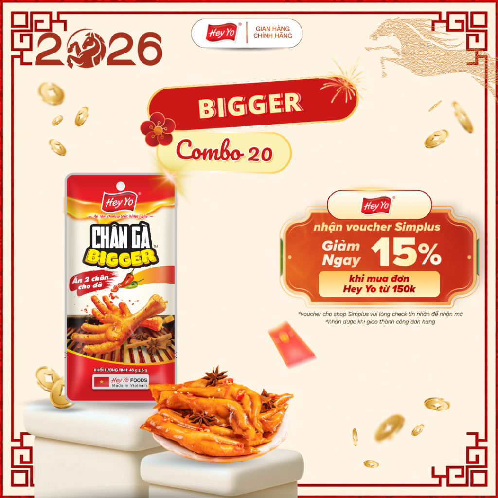COMBO 20 chân gà BIGGER 2 chân - Hey Yo