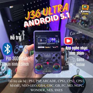 Máy chơi game J36 Ultra có sẵn wifi và bluetooth, màn hình 3.5 inch, chơi game online cùng nhiều người