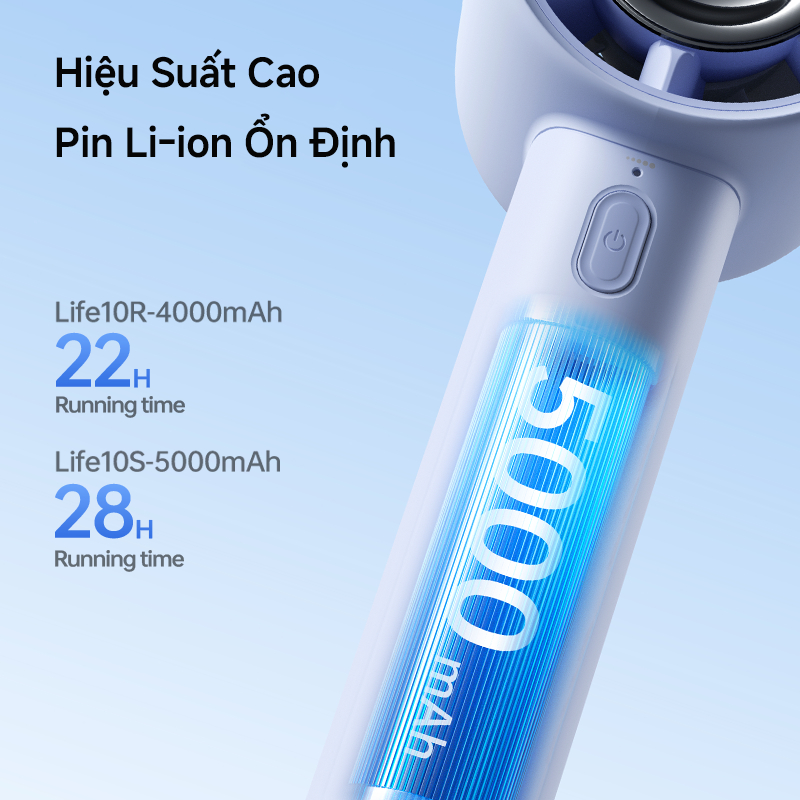 Quạt cầm tay JisuLife 10/10s Mini Dùng 28H Siêu Nhẹ Siêu Nhẹ Gió Mạnh, Cho Học Sinh, Thể Thao, Du Lịch | BigBuy360 - bigbuy360.vn