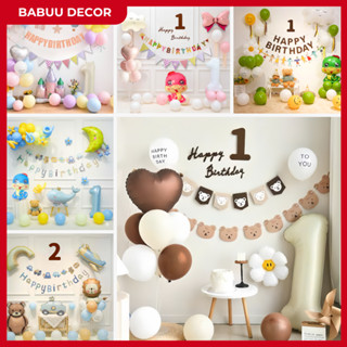 ( Deal hời) Set bóng trang trí sinh nhật thôi nôi cho bé trai bé gái chọn theo tuổi bé