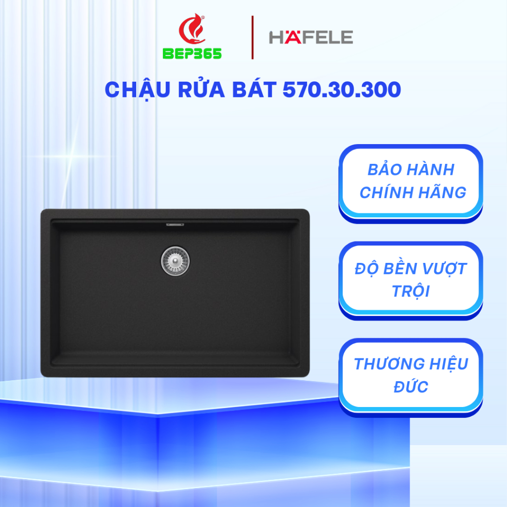 Chậu Rửa Đá HS20-GEN1S80 Hafele 570.30.300 - Bền Màu, Sang Trọng, Dễ Vệ Sinh