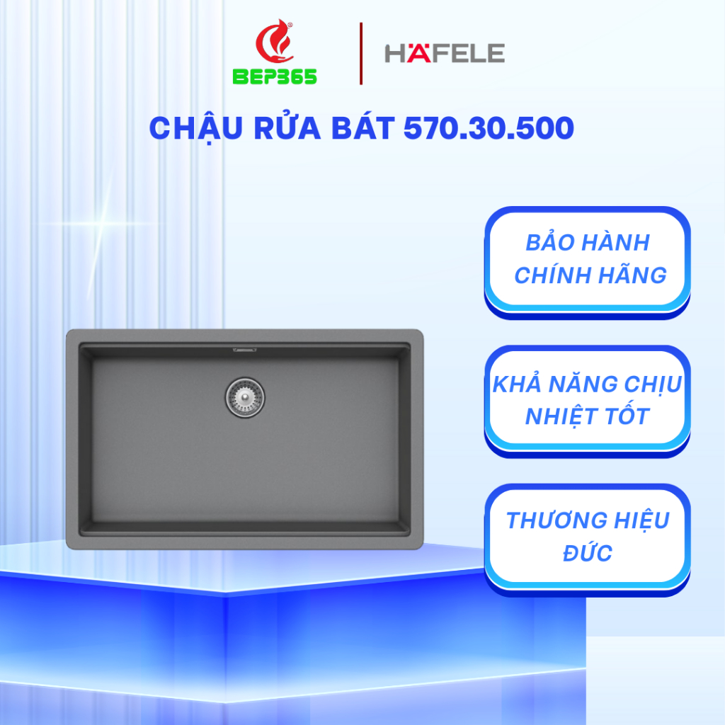 Chậu rửa bát Hafele HS20-GEN1S80 Xám 570.30.500 - Bền Bỉ, Sang Trọng Cho Bếp