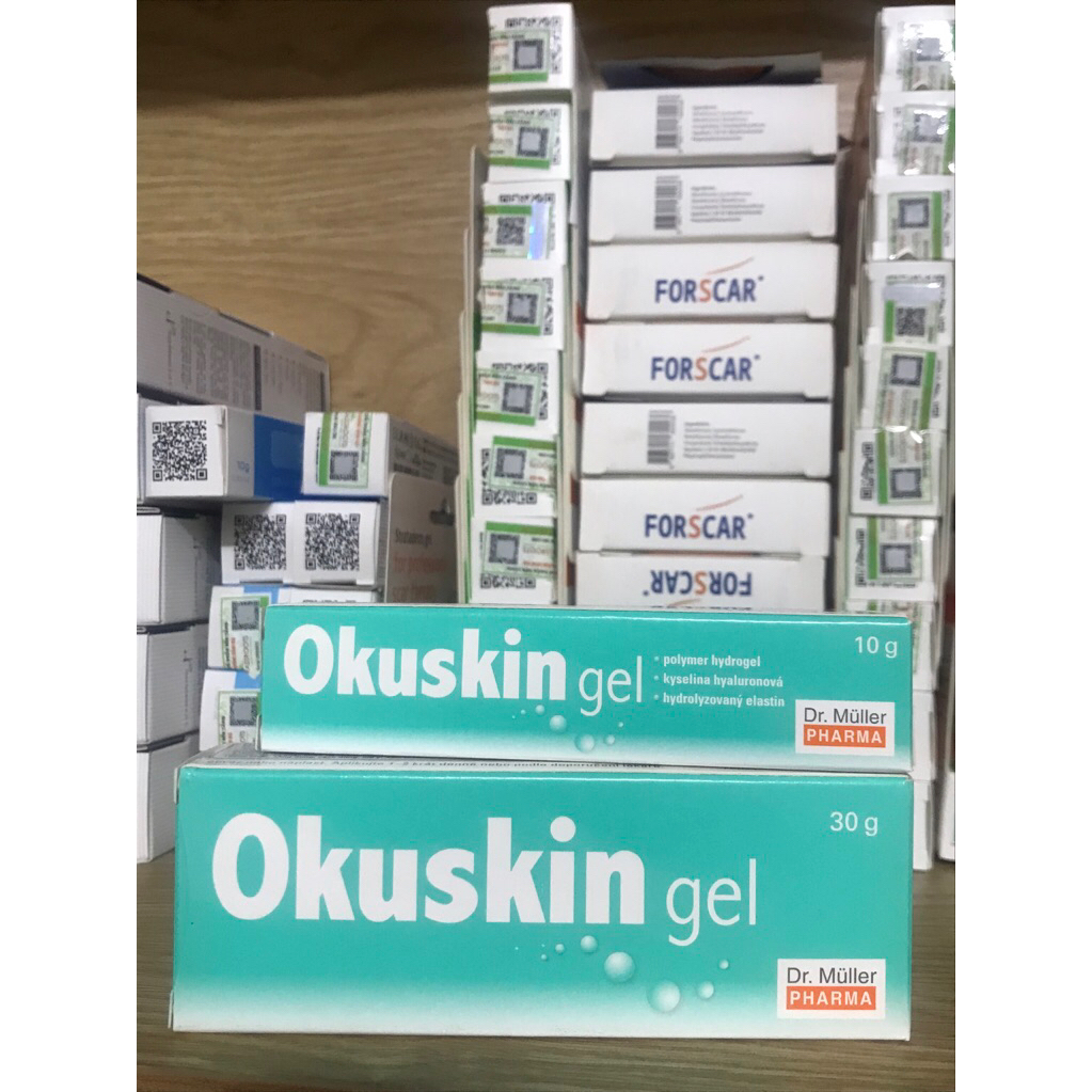 Okuskin gel bôi vết thương hở ngăn ngừa sẹo,rạn da tuýp 30g và 10g