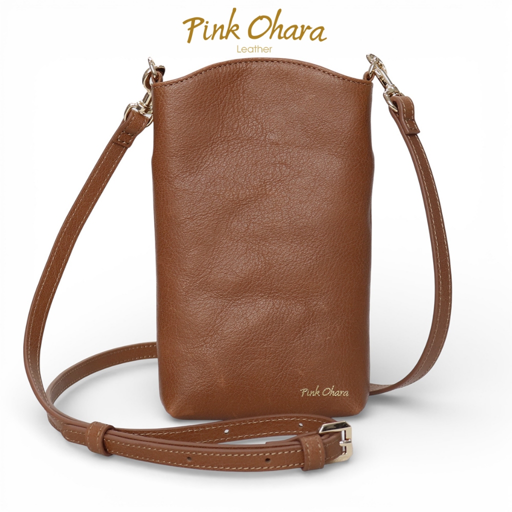 Túi Đeo Chéo Đựng Điện Thoại MiYo Da Bò Thật PINK OHARA