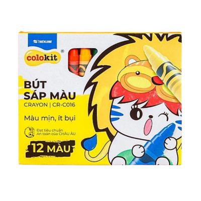 (Quà tặng không bán) BÚT SÁP 12 MÀU CR-C016 - COLOKIT