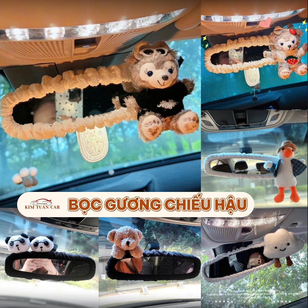 Bọc gương chiếu hậu hình dễ thương trang trí ô tô