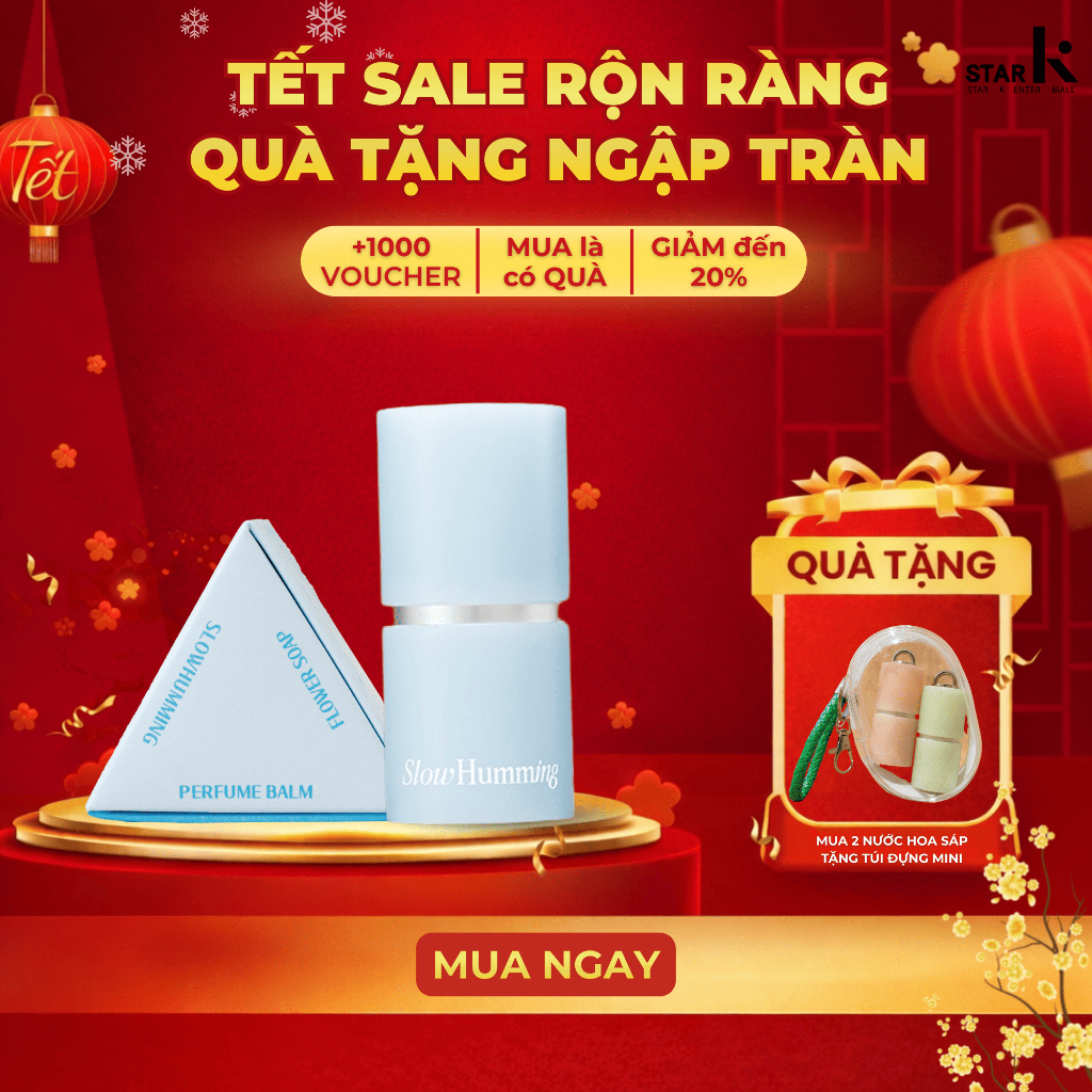 Nước Hoa Sáp SlowHumming Flower Soap - Vegan - Hương Thơm Ngọt Ngào - Lưu Hương Lâu