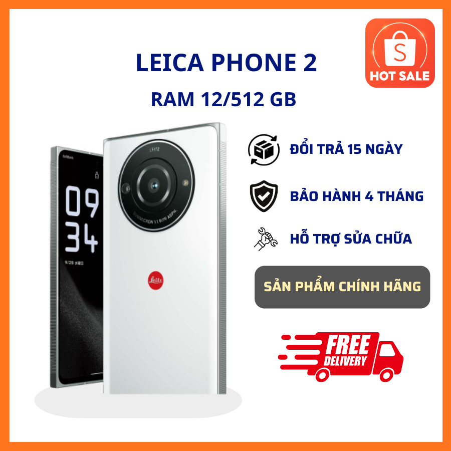 Điện Thoại LEICA PHONE 2 Cấu Hình Cao, RAM 12/512 GB, Snapdragon 8 Gen 1 Mạnh Mẽ, Pin 5000 mAh