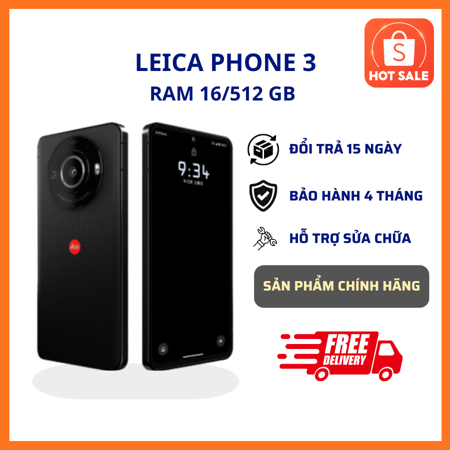 Điện Thoại LEICA PHONE 3 Mới Nhất, 2 SIM - RAM 12/512 GB, Snapdragon 8 Gen 2 Mạnh Mẽ, Pin 5000 mAh