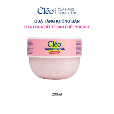 [GIFT] Sữa Chua Tẩy Tế Bào Chết Yogurt Strawberry Cleo Làm Sạch Dịu Nhẹ, Cấp Ẩm Sâu Cho Da 200ml