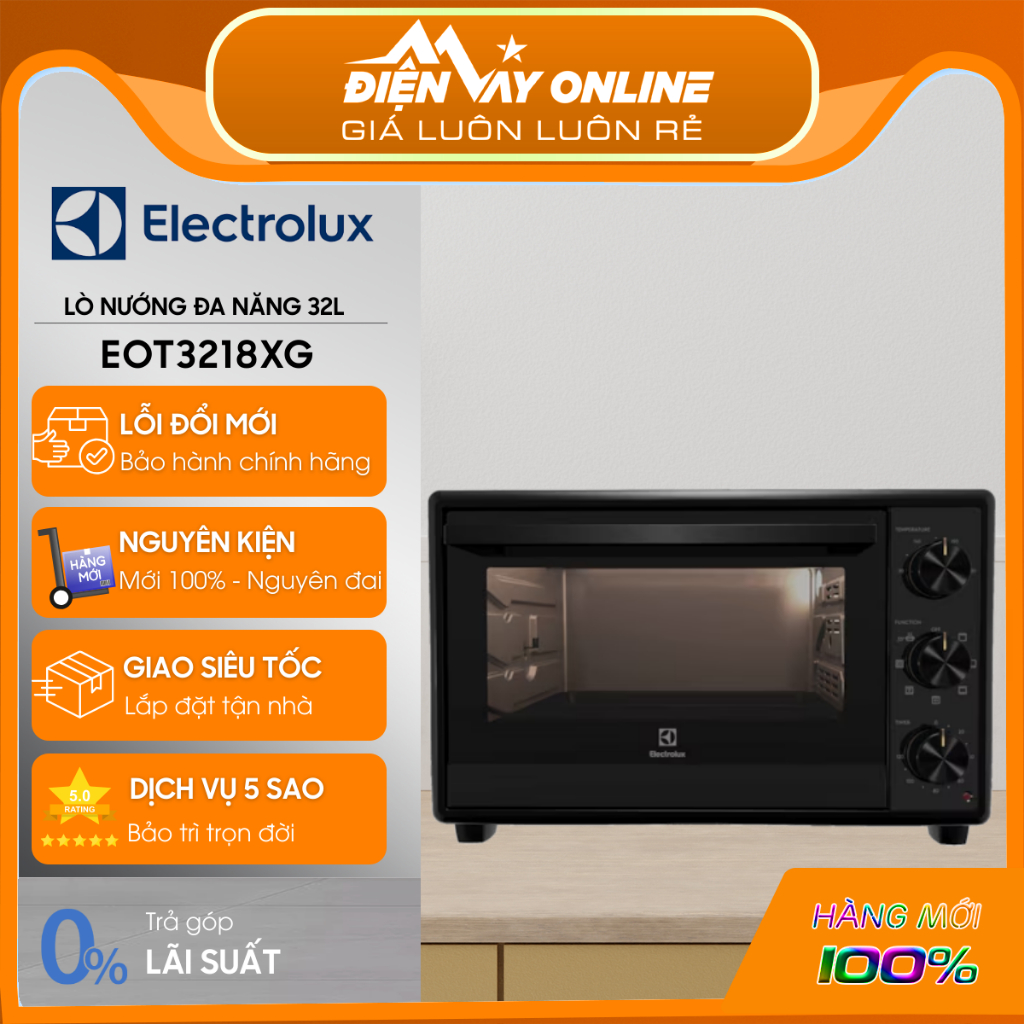 Lò nướng đa năng 32L Electrolux EOT3218XG - UltimateTaste 500 - Bảo Hành Chính Hãng