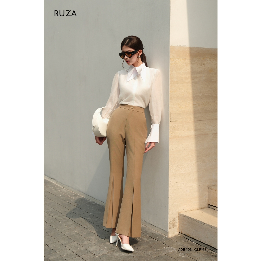 Quần tây nữ ống loe RUZA thời trang công sở chất dày dặn QLF147 QLF148