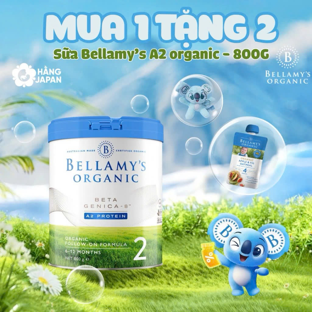 Sữa Công Thức Hữu Cơ Bellamy's Organic A2/Bellamy 8HMO 350g/800g