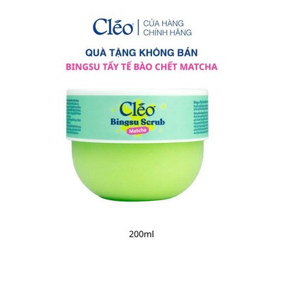[GIFT] Bingsu Tẩy Tế Bào Chết Matcha Cleo Làm Sạch Sâu Lỗ Chân Lông, Ngừa Mụn Lưng 200g