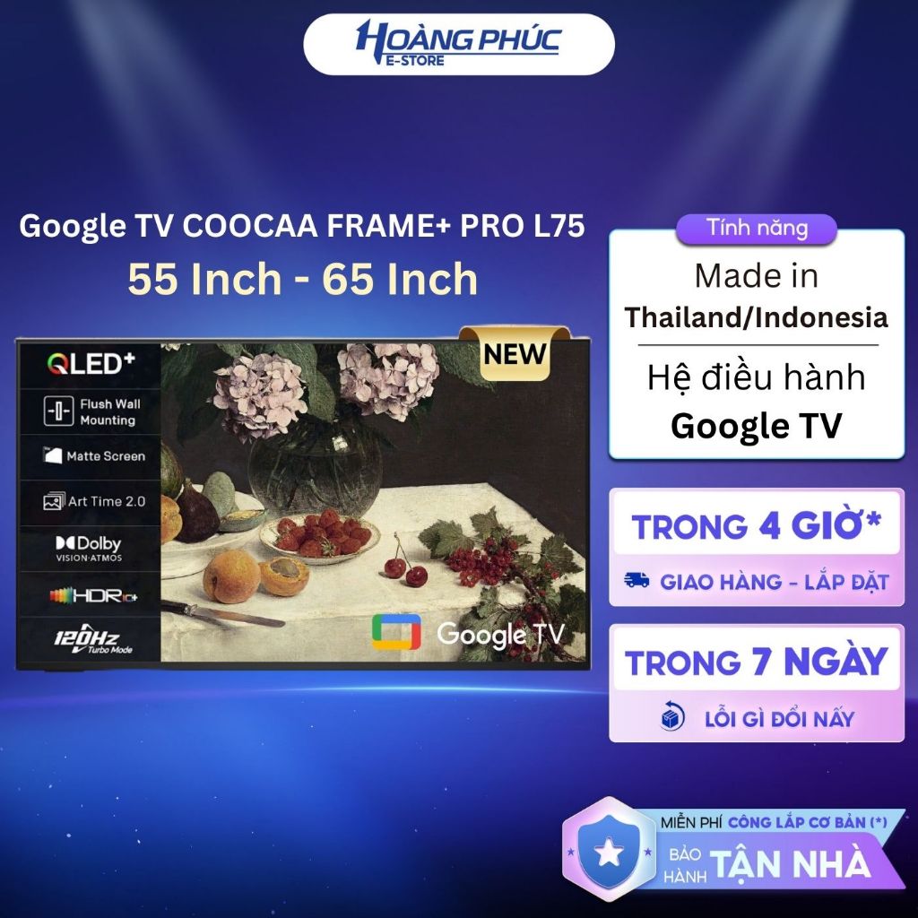 Google TV COOCAA FRAME+ PRO L75 - 55 Inch 55L75 - 65 Inch 65L75 / 55LN7000G (55")