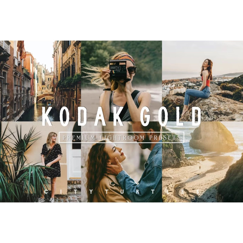 KODAK GOLD Film Travel Lightroom Presets phông nền Kodak