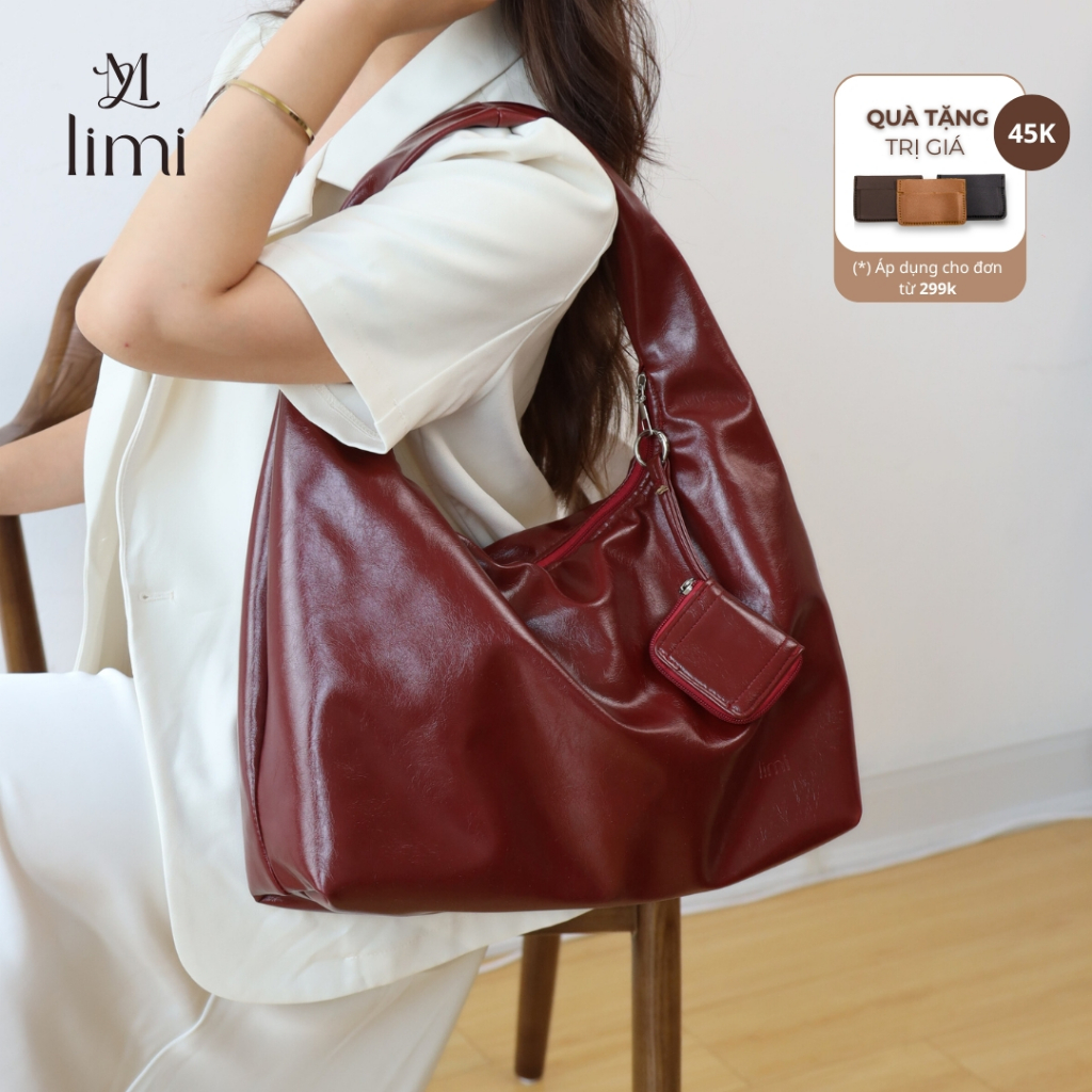 Túi tote công sở nữ LIMI (7màu) da mềm đựng vừa laptop 14 inch đeo vai thời trang đi chơi làm (MONA)