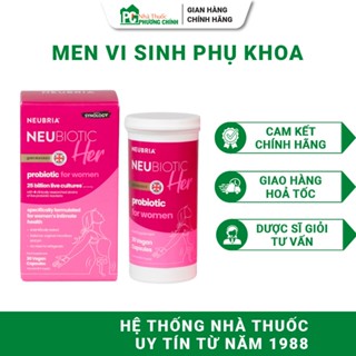 Men Vi Sinh Phụ Khoa Neubria NeuBiotic Her - Bổ Sung Lợi Khuẩn Hỗ Trợ Sức Khoẻ Nữ Giới 30 Viên/Hộp