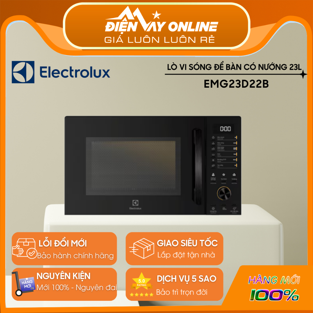 Lò Vi Sóng Kết Hợp Nướng Electrolux EMG23D22B/ EMG25D22BM/ EMG30D22BM - UltimateTaste 500 - Bảo Hành