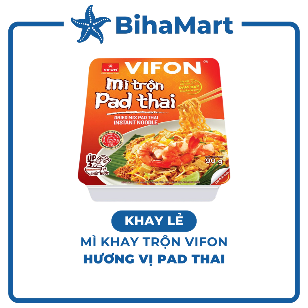 [KHAY LẺ] - VIFON - Mì khay trộn Vifon hương vị Pad Thái, Vifon Mì trộn Pad Thái Vifon, Mì khay Vifo